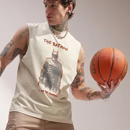 HIGHLANDER Men Batman Graphic Printed Round Neck Relaxed Fit T-shirt-picture-47