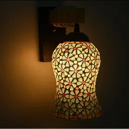 1ST TIME Multicoloured Colourblocked Wood Contemporary Rectangle Shaped Wall Lamp image 2