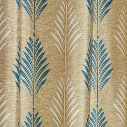 GEET CREATIONS Blue & Beige Set of 3 Floral Room Darkening Window Curtain image 3