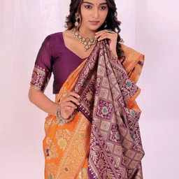 KALINI Ethnic Motifs Zari Kanjeevaram Saree image 4