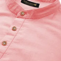BHUVIKOO Men Peach Kurtas image 5