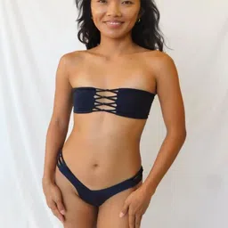 LUXESTYLE Nylon Halter Neck Swim Bikini Set image 3