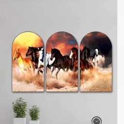 Myntra Elegant Homes Multicoloured Set of 3 Piece MDF Birds and Animals Wall Paintings image 5