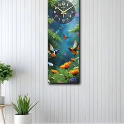 OLIVE TREE Blue & Green Printed Traditional Wall Clock-picture-45