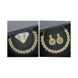 ELANHOOD Set Of 2 Stone-Studded Jewellery Set image 1
