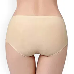 Narsingha Dreams Pack Of 2 Seamless Hipster Briefs LyPanty-Black Beige-S image 2