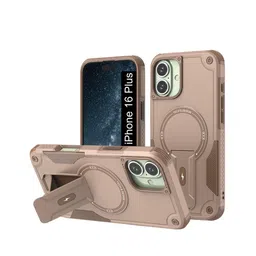 Luxury Kase iPhone 16 Plus Mag-Safe Compatible Magnetic Back Case with Portable Kickstand-picture-13