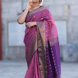 Moda Rapido Woven Design Zari Silk Blend Handloom Banarasi Saree image 3