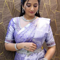 WOVENSTOCK Floral Zari Pure Silk Handloom Kanjeevaram Saree image 2