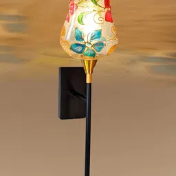 Devansh Multicoloured & Multicoloured Printed Glass Wall Lamp image 5