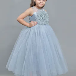 Toy Balloon kids Embellished Net Fit & Flare Maxi Dress image 4