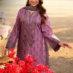 Anni Designer Ethnic Motifs Printed Notch Neck Straight Kurta With Trousers And Dupatta image 5