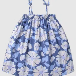 GAP Girls Floral Printed Pure Cotton Shoulder Strap Spaghetti Fit and Flare Dress-picture-35
