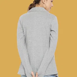 Hypernation Shirt Collar Longline Open Front Shrug image 5