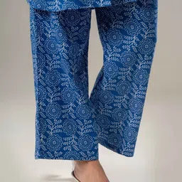 Urban Sundari Floral Printed Pure Cotton Tunic With Palazzos image 5