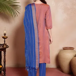 Anouk Rustic Women Printed Regular Pure Cotton Kurta with Trousers & With Dupatta image 4