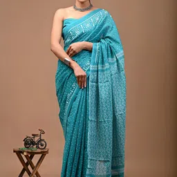 Moda Rapido Ethnic Motifs Pure Cotton Handloom Ikat Saree-picture-29