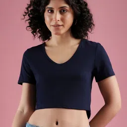 DressBerry Women V-Neck Pockets T-shirt-image-75