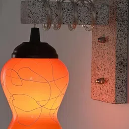 SOMIL Orange Glass Cylinder Printed Wall Lamps-picture-31