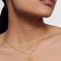KISNA DIAMOND AND GOLD JEWELLERY Women 14KT Yellow Gold Diamond Pendent weight: 0.17 carat-image-52