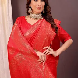 Moda Rapido Ethnic Motifs Zari Silk Cotton Kanjeevaram Saree-image-93