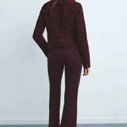 MANGO Flared Mid-Rise Stretchable Corduroy Jeans image 4