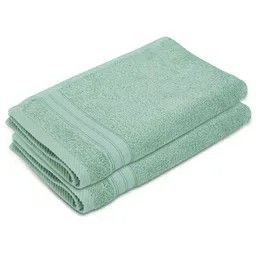 Layers Be Bold Green 2 Pieces Pure Cotton 450 GSM Hand Towels-image-1