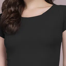 Dream Beauty Fashion Women Round Neck Fitted Crop Top image 3