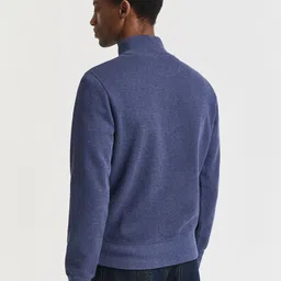 GANT Men Mock Collar Pullover Sweatshirt With Half Zipper Closure image 4