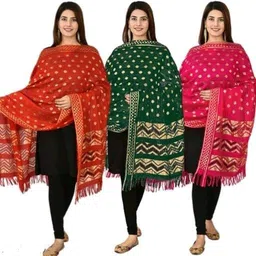 la feminae Silk Blend Printed Multicolor Women Dupatta-picture-19