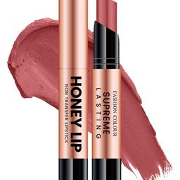 Fashion Colour Honey Lip Non Transfer Matte Bullet Lipstick - 3 g - Caramel - 302-picture-13