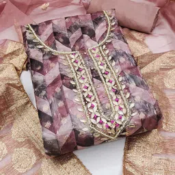 SAINOOR Organza Semi-Stitched Dress Material-picture-17