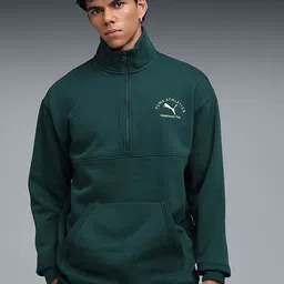 Puma Class Half Zip Men's Cotton Long Sleeves Sweatshirt-image-19