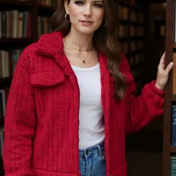 DressBerry Women Striped Open Front Jacket-image-18