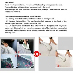 Backdropon Green & White Flower With Banana Leaf Design Rectangular Backdrop Festive Decor image 4