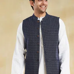 Fabindia Printed Cotton Nehru Jacket image 2