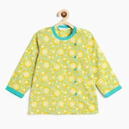 Campana Boys Floral Printed Angrakha Pure Cotton Kurta with Dhoti Pants image 5