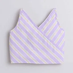 taffykids Girls Striped Cotton Wrap Top image 4
