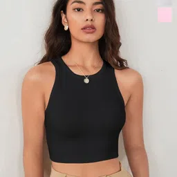 BAESD Women Pack of 3 Solid Sleeveless Tank Crop Top-picture-31