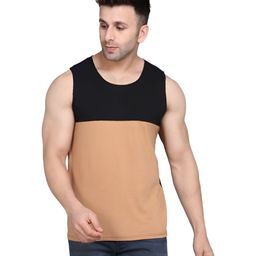 SLOWLORIS Men Pack of 2 Colourblocked Bio-Wash Combed Cotton Gym Vest-picture-46
