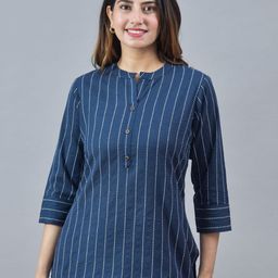 Anouk Rustic Women Mandarin Collar Cotton Top-picture-31