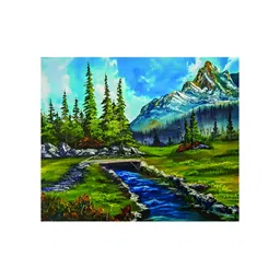Inephos Blue & Green Floral And Botanical A Dream Come True Canvas Wall Art-image-55