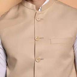 PRINTCULTR Textured Woven Nehru Jacket image 2
