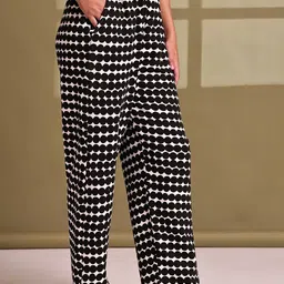 TAG 7 Polka Printed Mis Rise Lounge Pants image 3