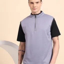 GLITO X Men Solid Mock Collar Pullover Sweatshirt image 4