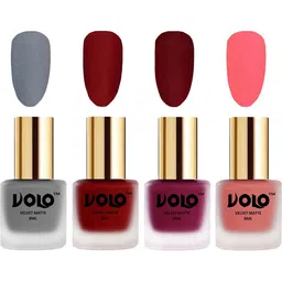 VOLO Set Of 4 Velvet Matte Nail Polish- 8 ml Each- Shade- 20- 22- 25- 41 image 1