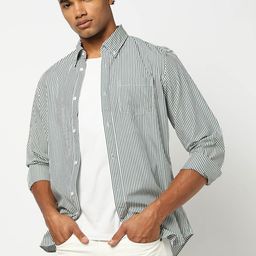 GAP Pure Cotton Standard Fit Vertical Striped Casual Shirt-picture-22