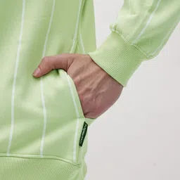 The Roadster Life Co. Striped Typography Printed Relaxed Fit Fleece Sweatshirt image 2