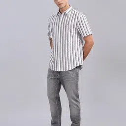 Tommy Hilfiger Men Opaque Striped Casual Shirt-image-76