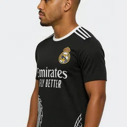 dostitch Men Real Madrid Cristiano Ronaldo Printed Dri-FIT Pockets T-shirt image 3